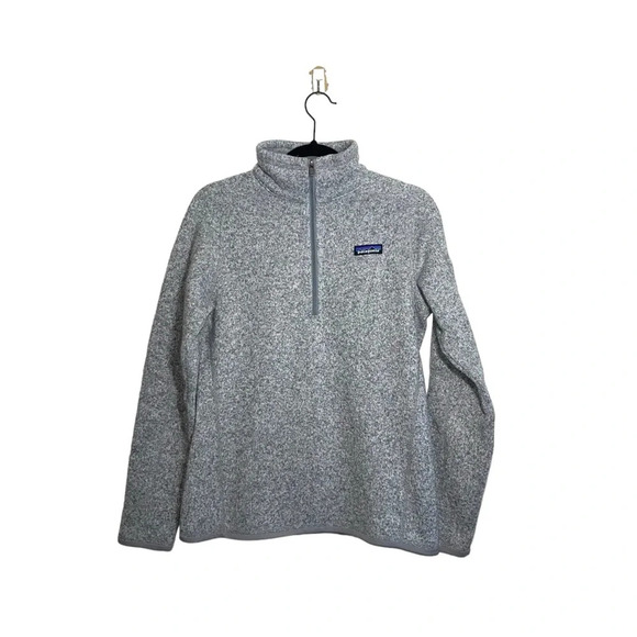 Patagonia Better Sweater Light Gray 1/4 Zip Fleece Sweatshirt Medium Women’s - Picture 1 of 11